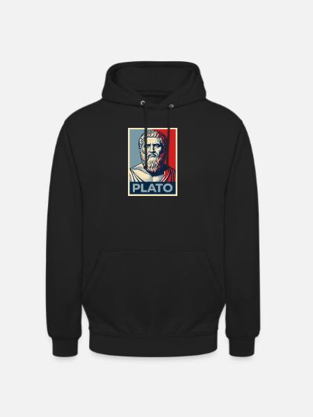 Platon-Porträt im Retro-Design - Unisex Hoodie - Schwarz