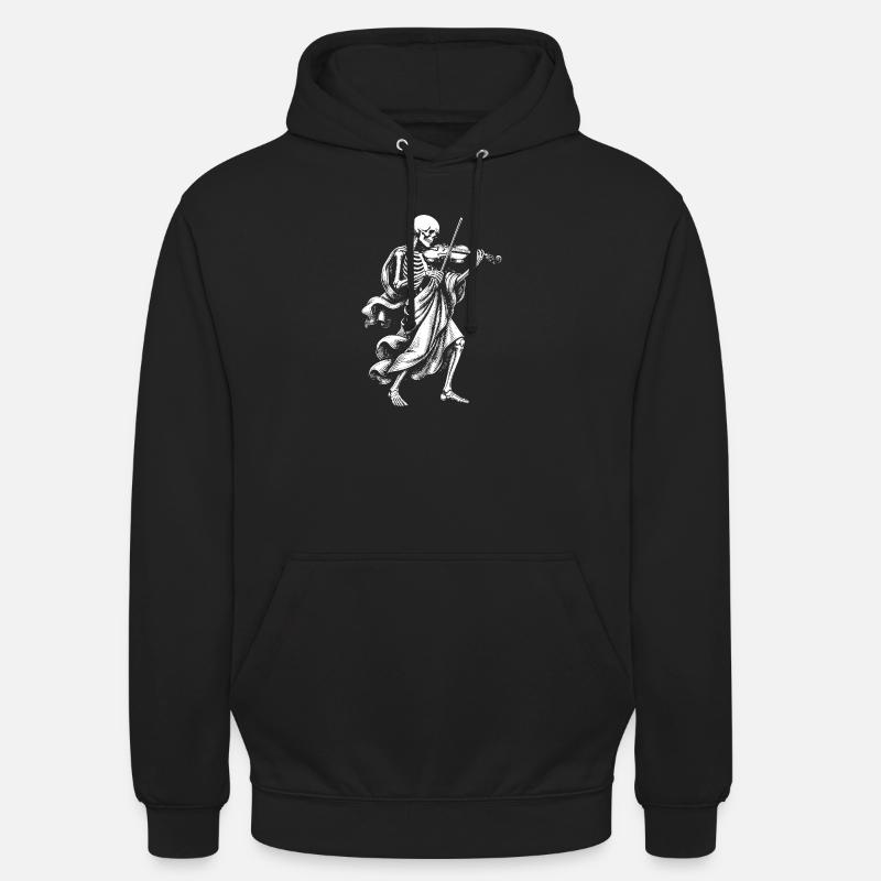 Skeleton Plays Violin - Unisex Hoodie - black