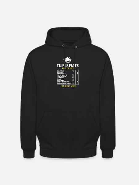 Zodiac sign Taurus - Unisex Hoodie - black