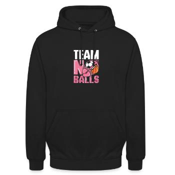 Gender Reveal Team girl team no balls - Unisex Hoodie - Schwarz - Vorne - Alina (178cm) & Michal (187cm)