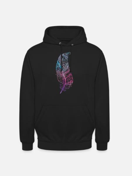 Feder - Unisex Hoodie - Schwarz