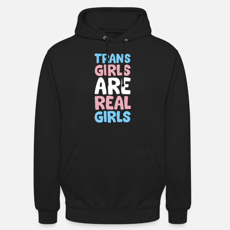 Trans-Mädchen sind echte Mädchen - Unisex Hoodie - Schwarz