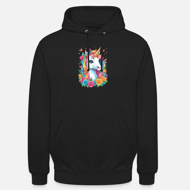 Süßes Einhorn - Unisex Hoodie - Schwarz