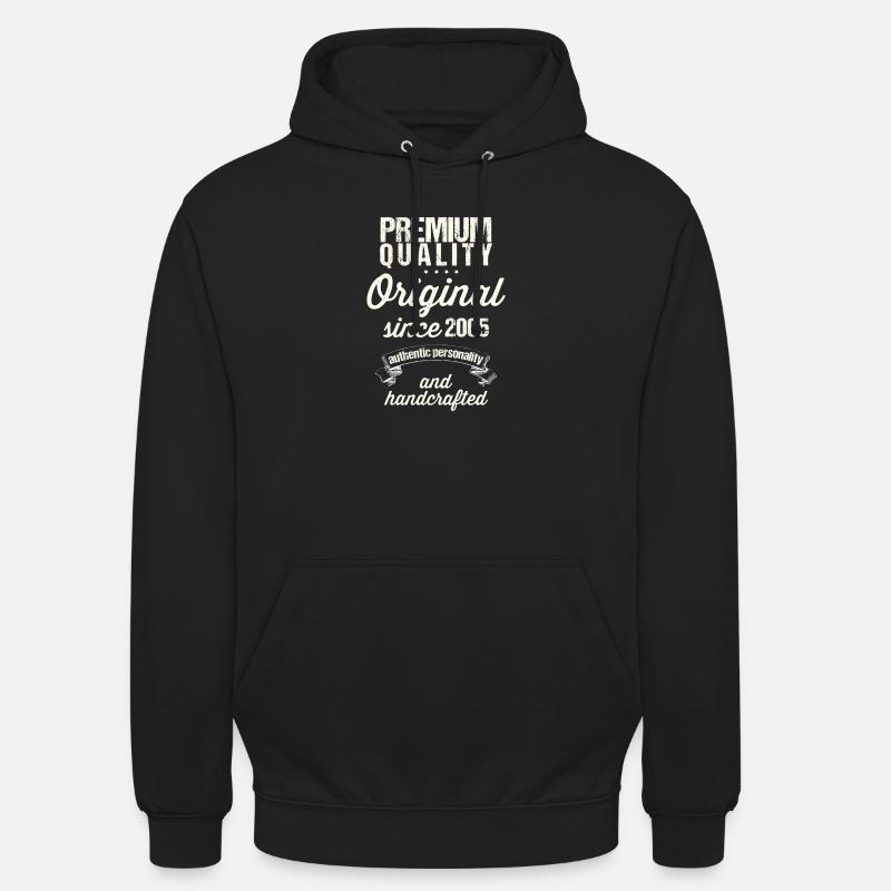 Né en 2005 - Sweat-shirt à capuche unisexe - noir