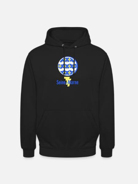 Logo Seine et Marne 77 - Unisex Hoodie - black