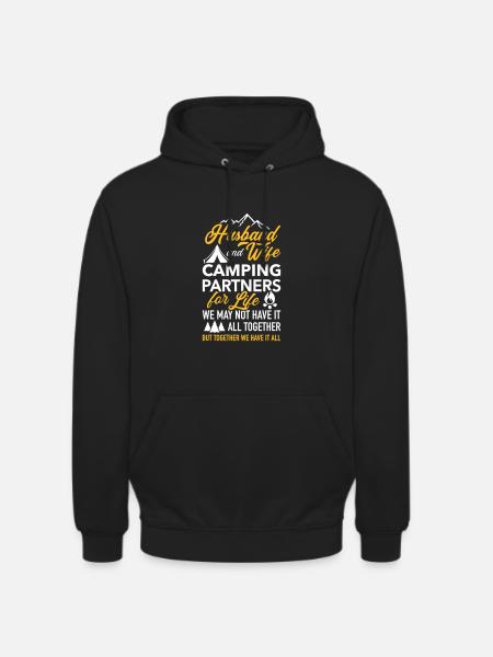 camping - Sweat-shirt à capuche unisexe - noir