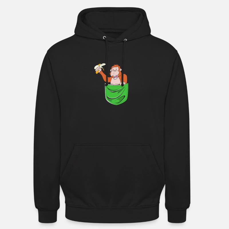 Orang-outan - Sweat-shirt à capuche unisexe - noir