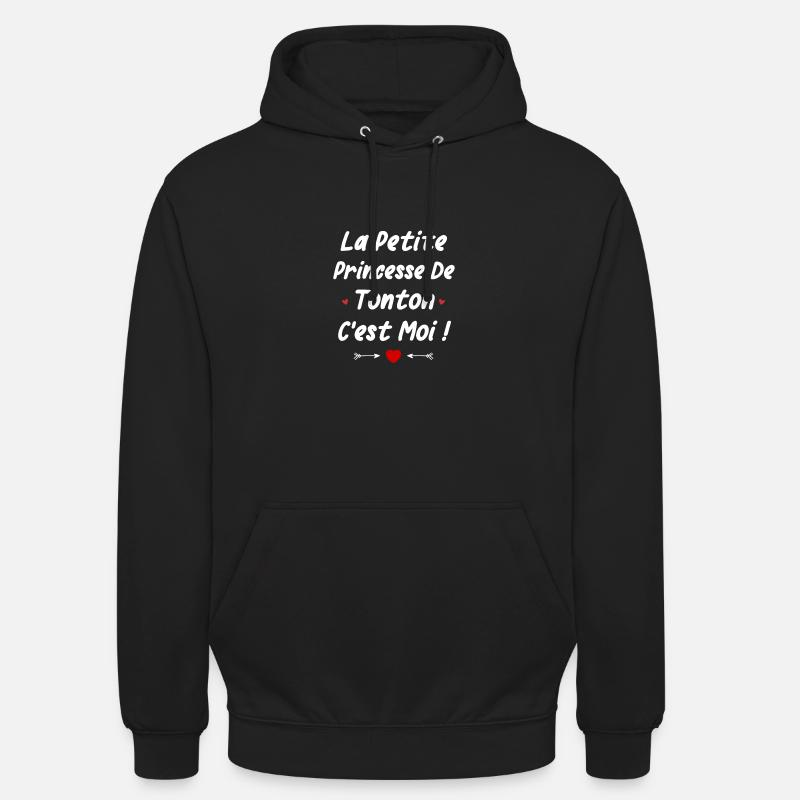 Petite princesse de tonton - Sweat-shirt à capuche unisexe - noir