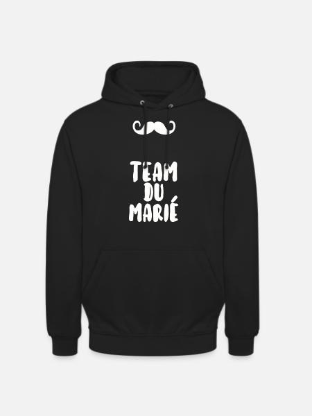 Team du marié - Sweat-shirt à capuche unisexe - noir