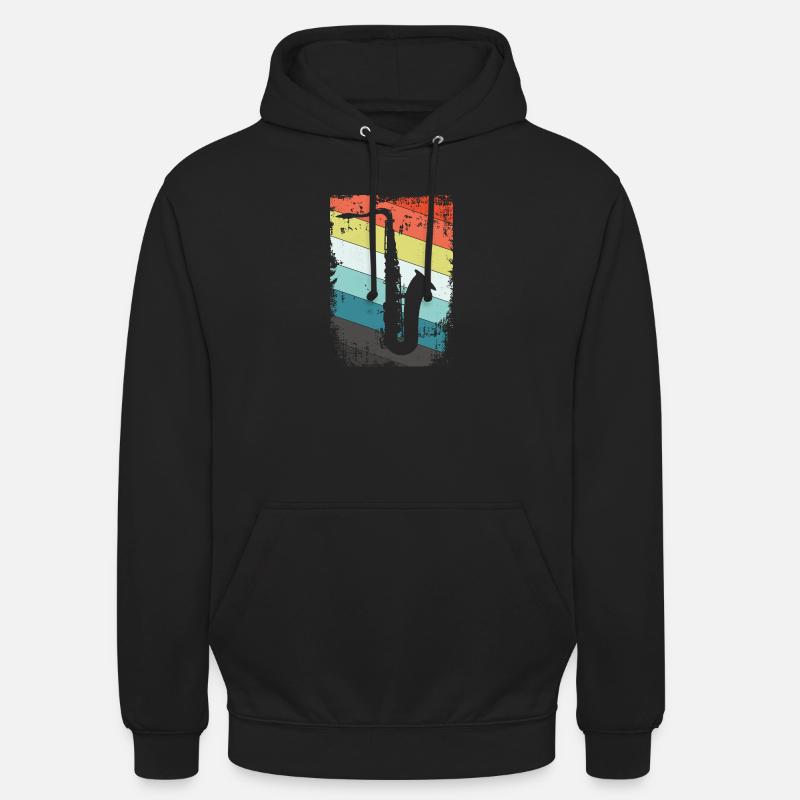 Saxophone saxophone - Sweat-shirt à capuche unisexe - noir