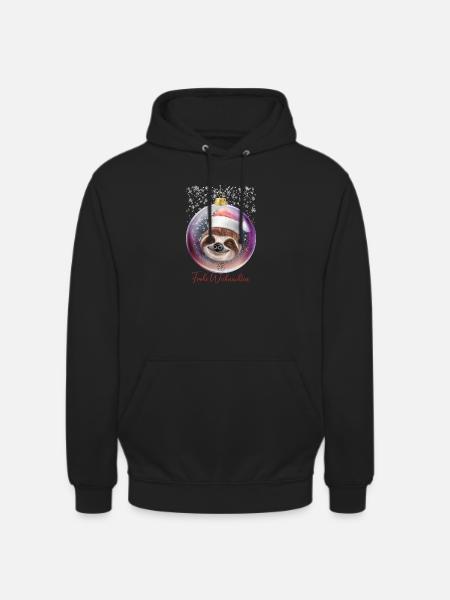 Frohe Weihnachten Weihnachtsoutfit Faultier - Unisex Hoodie - Schwarz