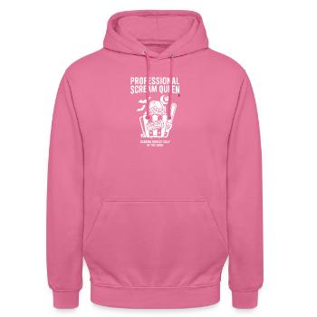 Scream Queen Halloween Chaos - Unisex Hoodie - Pink - Vorne - Alina (178cm) & Michal (187cm)
