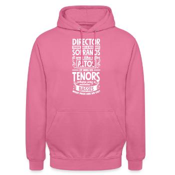 Chœur Choriste Chant Chœur Groupe Citation Drôle - Sweat-shirt à capuche unisexe - rose - Devant - Alina (178cm) & Michal (187cm)