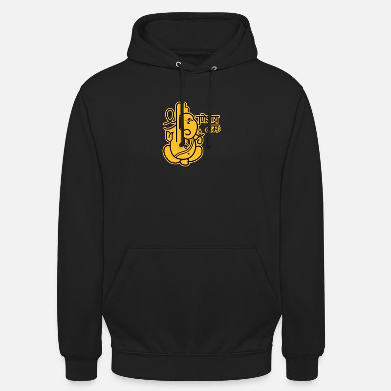 Ganesha Elephant No.05_2c - Sweat-shirt à capuche unisexe - noir