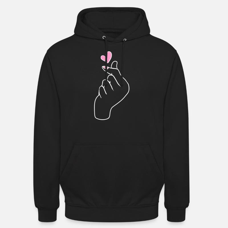 Kpop Korea K-Pop coeur - Sweat-shirt à capuche unisexe - noir