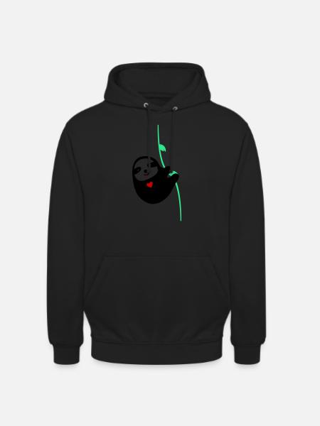 Sloth in Love - Unisex Hoodie - black