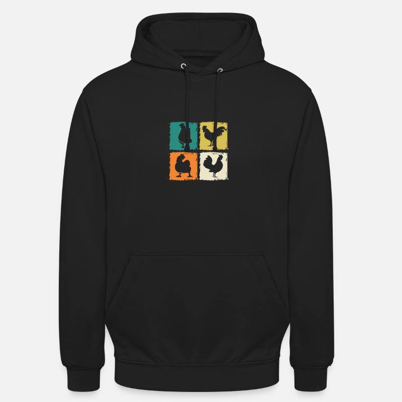 Poulet Coq - Sweat-shirt à capuche unisexe - noir