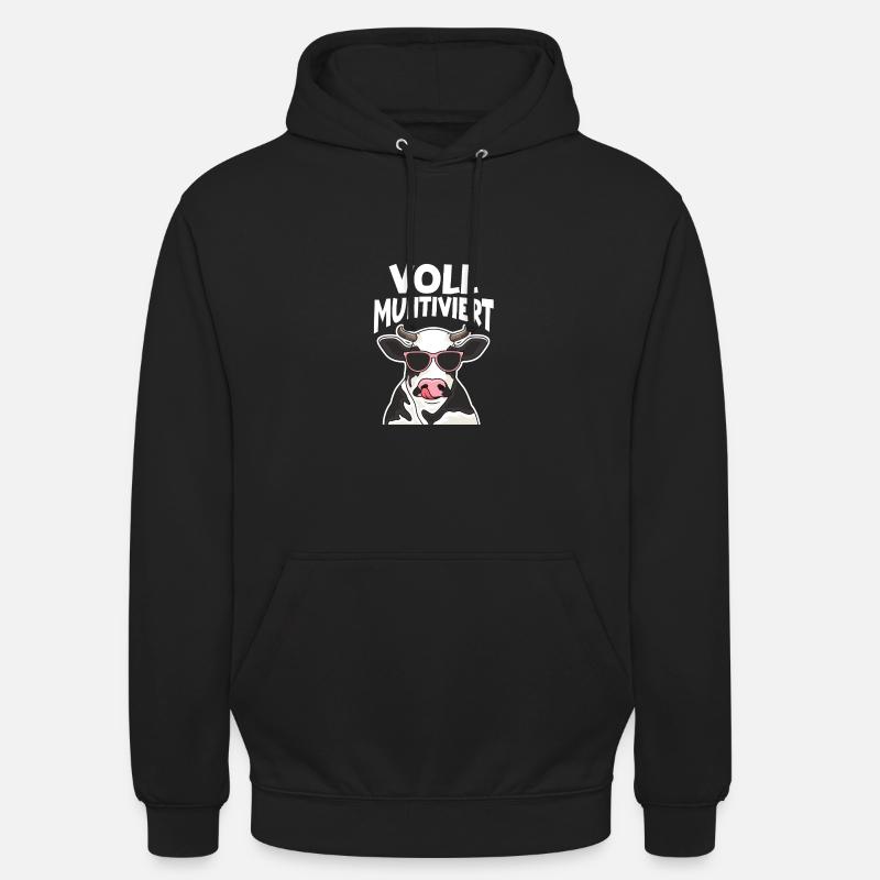 Vache entièrement mutilée - Sweat-shirt à capuche unisexe - noir