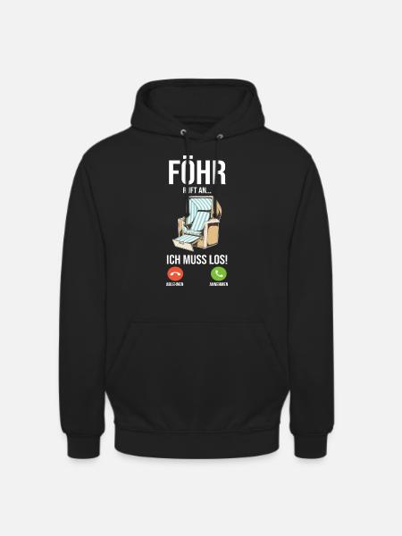 Nordsee Föhr - Unisex Hoodie - Schwarz