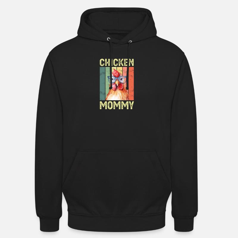 Poulets - Sweat-shirt à capuche unisexe - noir