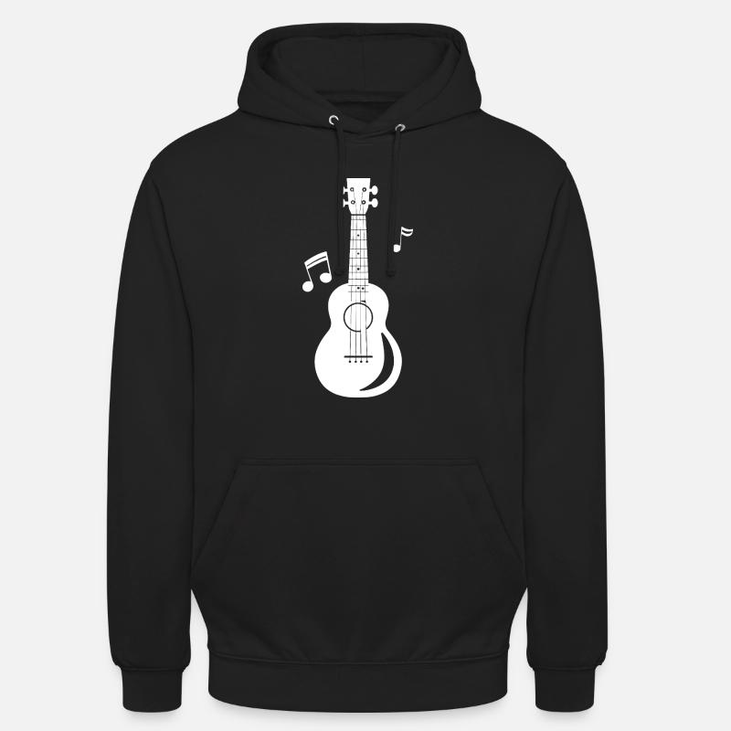 Graphiques Ukulele - Sweat-shirt à capuche unisexe - noir