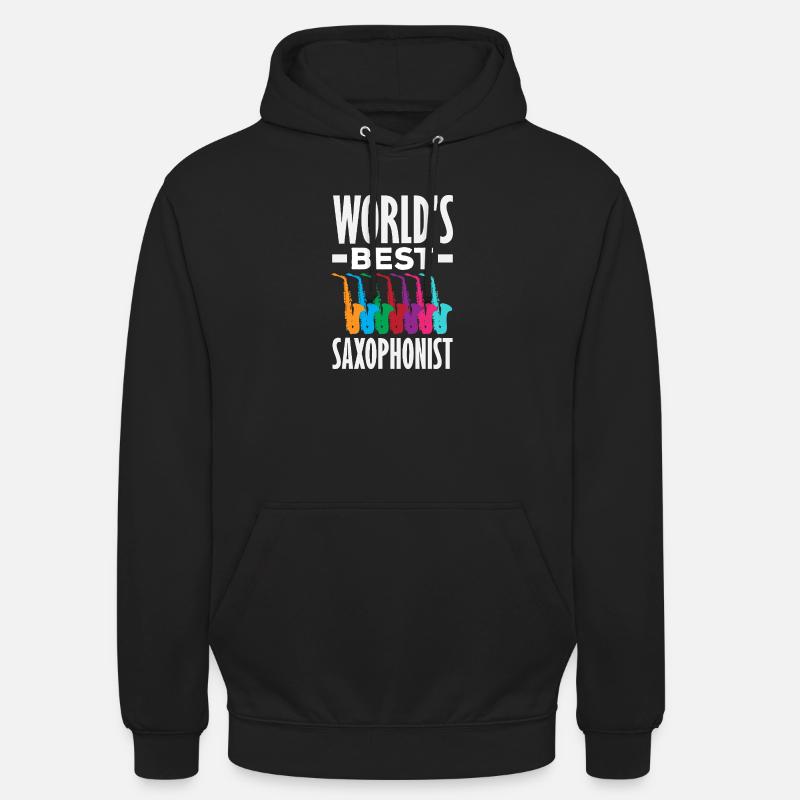 Saxofon - Unisex Hoodie - Schwarz