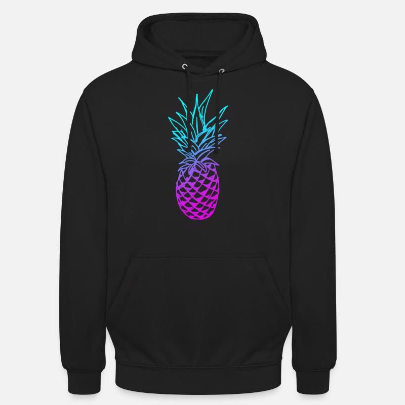 Ananas Glow - Sweat-shirt à capuche unisexe - noir