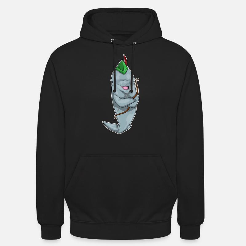Dolphin Archer Bow - Unisex Hoodie - black