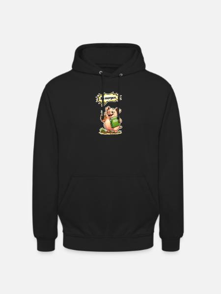 Funny Pig Diet Saying Gift - Unisex Hoodie - black