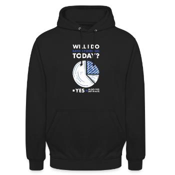 Baton Twirler Will I Dance Today - Unisex Hoodie - Schwarz - Vorne - Alina (178cm) & Michal (187cm)