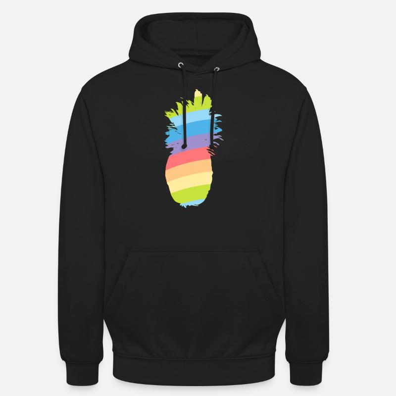 Rainbow - pineapple - Unisex Hoodie - black