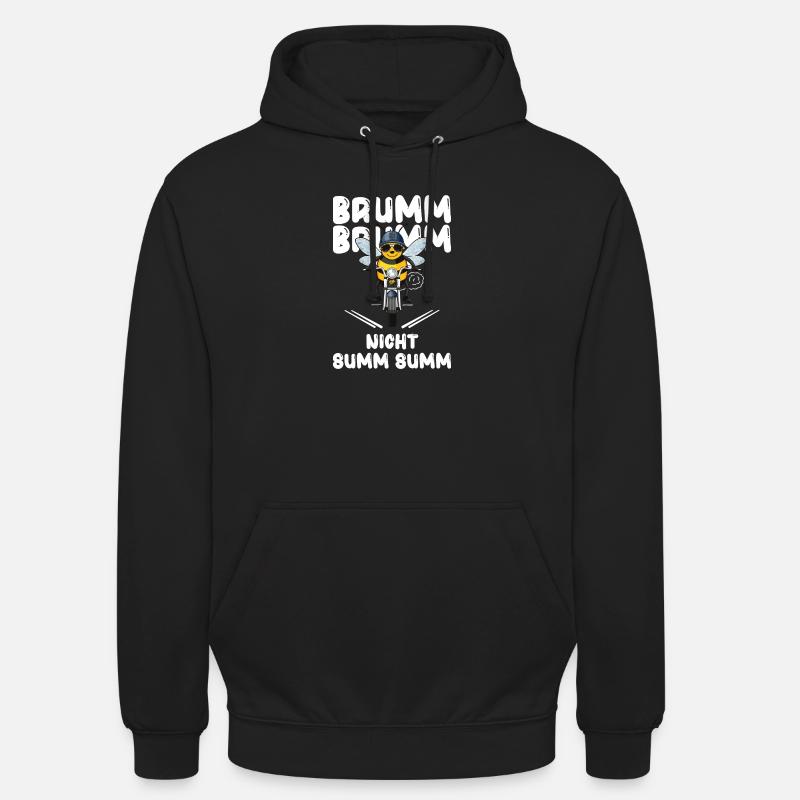 Bee Motorcycle Buzz Buzz Not Buzz Buzz White Unisex Hoodie