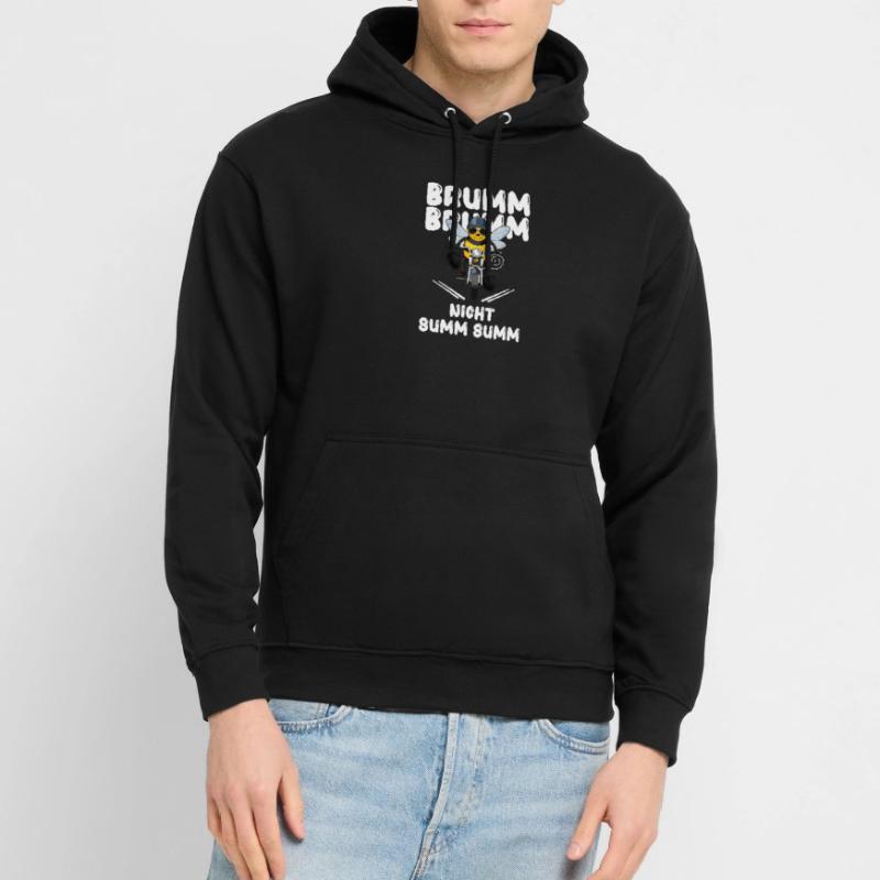 Bee Motorcycle Buzz Buzz Not Buzz Buzz White Unisex Hoodie