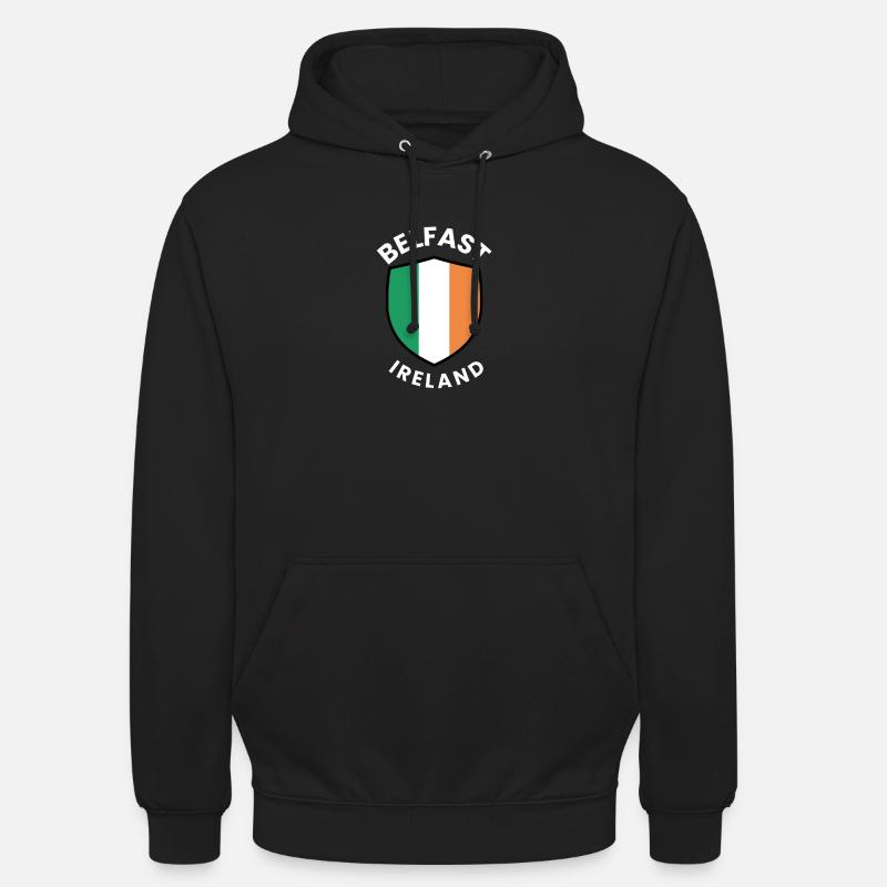 Bouclier de Belfast d’Irlande - Sweat-shirt à capuche unisexe - noir