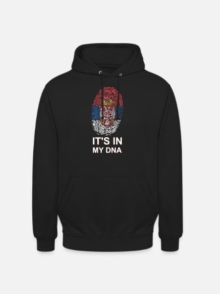 ADN de Serbie - Sweat-shirt à capuche unisexe - noir