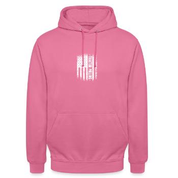 Tractor Pulling - - Unisex Hoodie - pink - Front - Alina (178cm) & Michal (187cm)