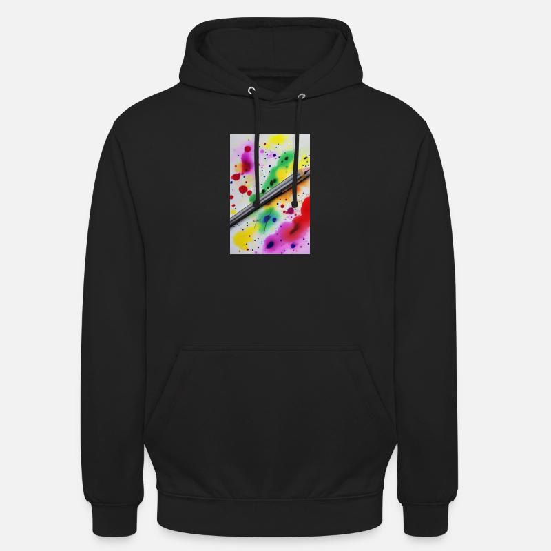 Éclaboussures de peinture - Sweat-shirt à capuche unisexe - noir