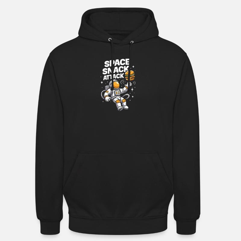 Conception spatiale du hamburger d'astronaute - Sweat-shirt à capuche unisexe - noir