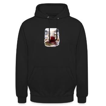 Winter Mors Carafe - Unisex Hoodie - black - Front - Alina (178cm) & Michal (187cm)