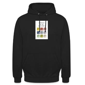 Your desire Your style Your statement - Unisex Hoodie - black - Front - Alina (178cm) & Michal (187cm)