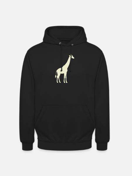 giraffe_silhouette- - Sweat-shirt à capuche unisexe - noir