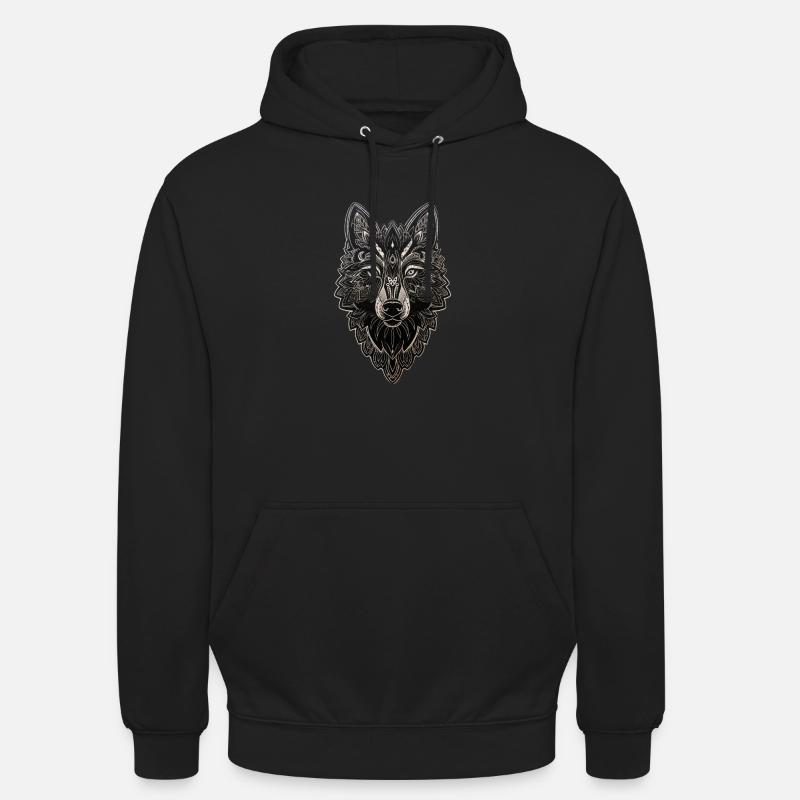 Illustration de la faune avec des roses gothiques - Sweat-shirt à capuche unisexe - noir