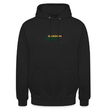Garden Veggies Schrift - Unisex Hoodie - Schwarz - Vorne - Alina (178cm) & Michal (187cm)