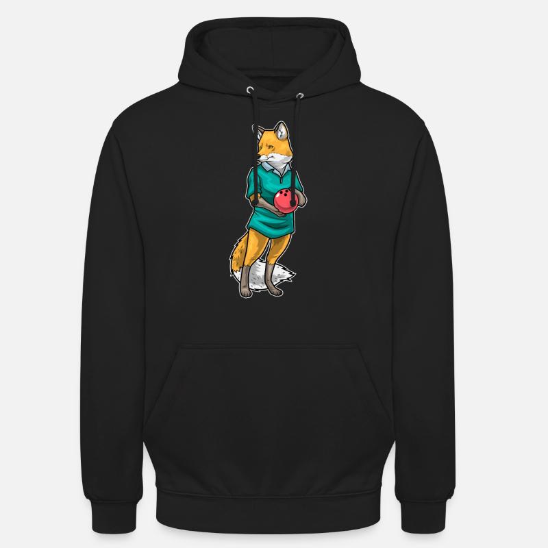 Fuchs Bowling Bowlingkugel - Unisex Hoodie - Schwarz