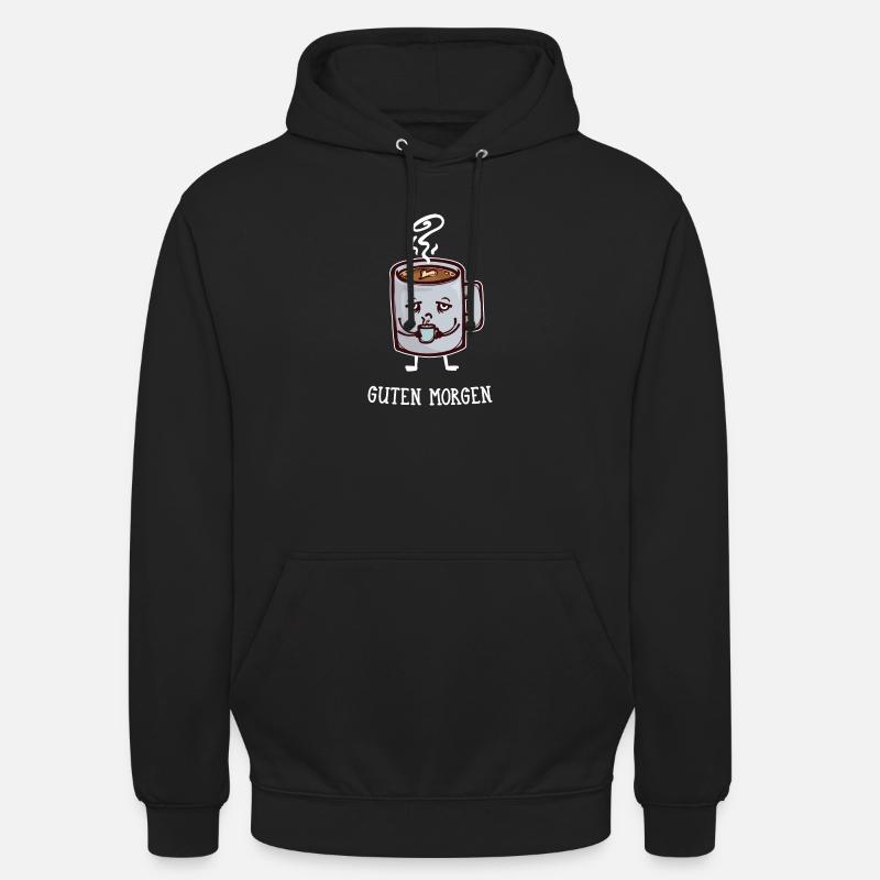 Frühstück Kaffee Koffein Statement Kaffeetrinker - Unisex Hoodie - Schwarz