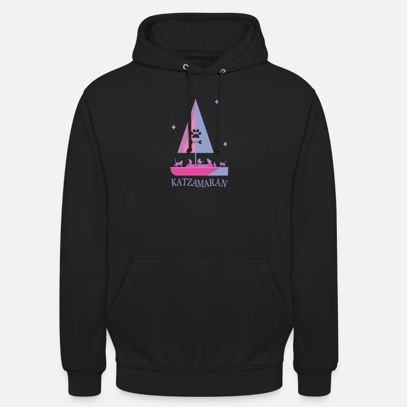Katzamaran Boot - Unisex Hoodie - Schwarz