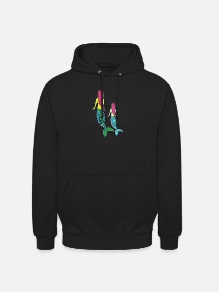 meerjungrau mutter tochter - Unisex Hoodie - Schwarz
