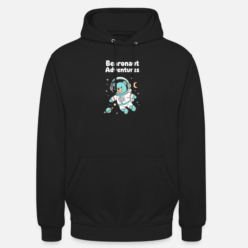 Espace d’aventure Bearonaut - Sweat-shirt à capuche unisexe - noir