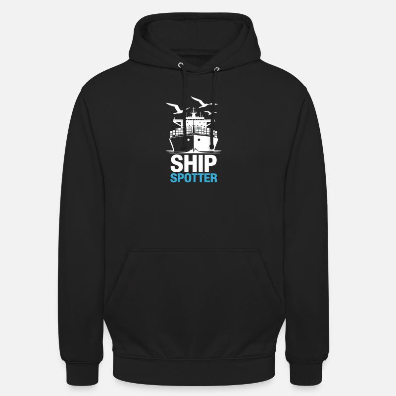 Spotter de navire Passion Maritime - Sweat-shirt à capuche unisexe - noir