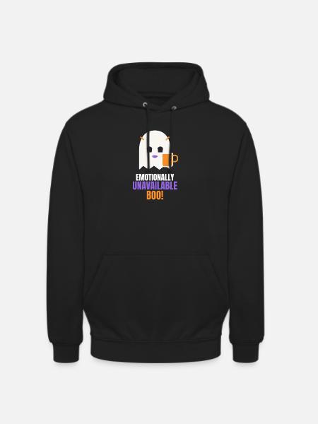 Emotional nicht verfügbarer Boo Ghost - Unisex Hoodie - Schwarz